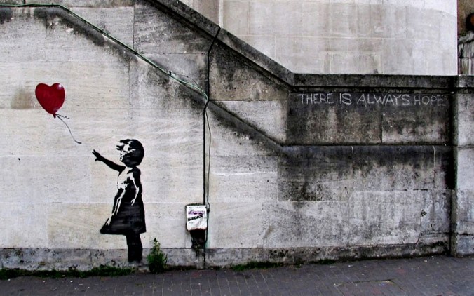 Image result for banksy there is always hope
